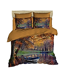 Çift Kişilik 3 Boyutlu 4 Parça Pamuk Saten 3D Nevresim Takımı