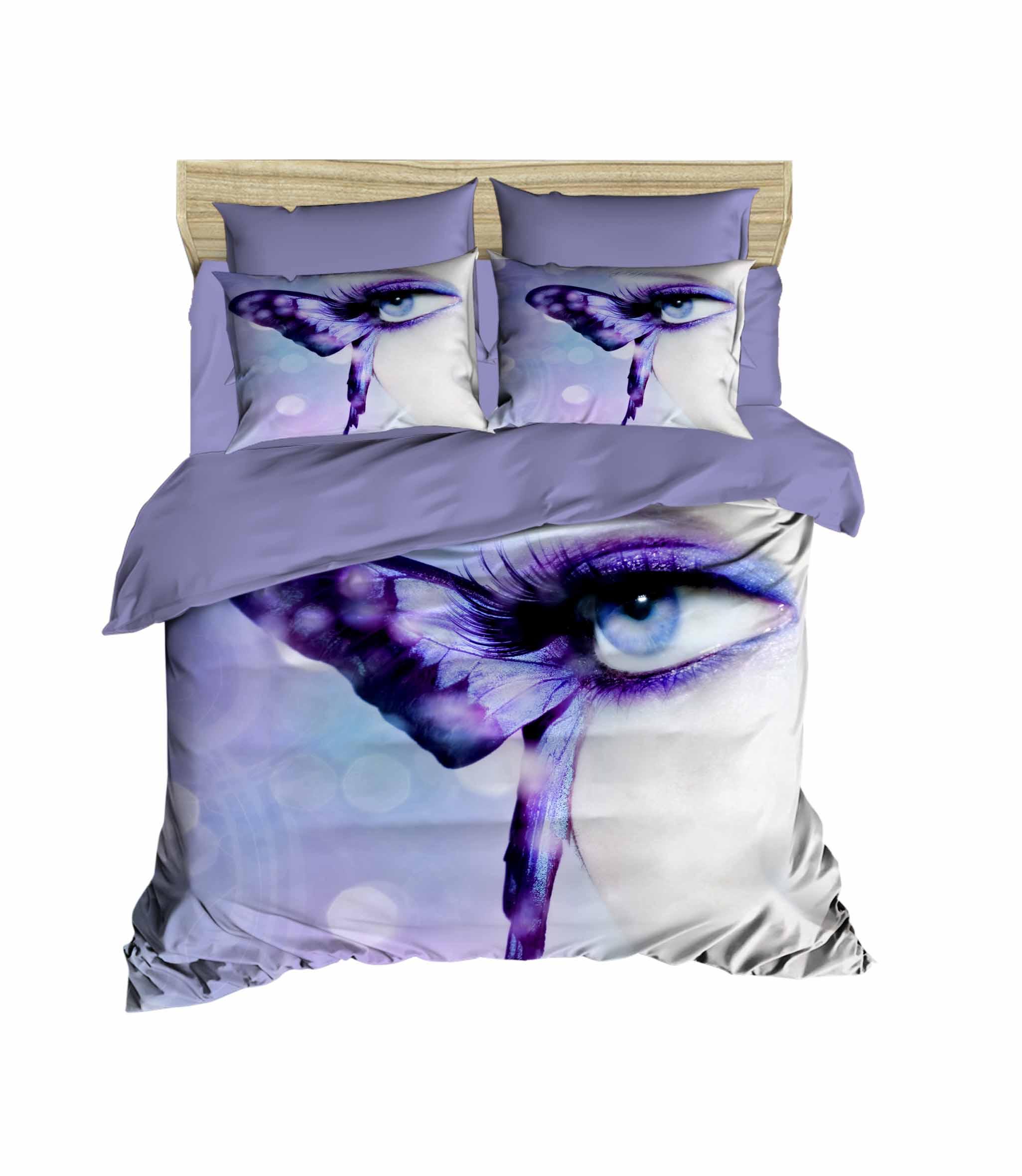 Çift Kişilik 3 Boyutlu 4 Parça Pamuk Saten 3D Nevresim Takımı