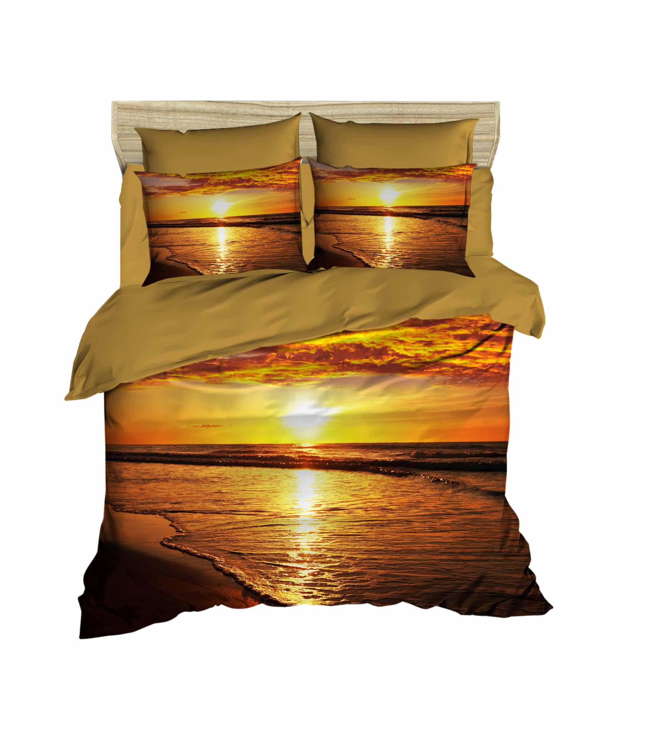 Çift Kişilik 3 Boyutlu 4 Parça Pamuk Saten 3D Nevresim Takımı